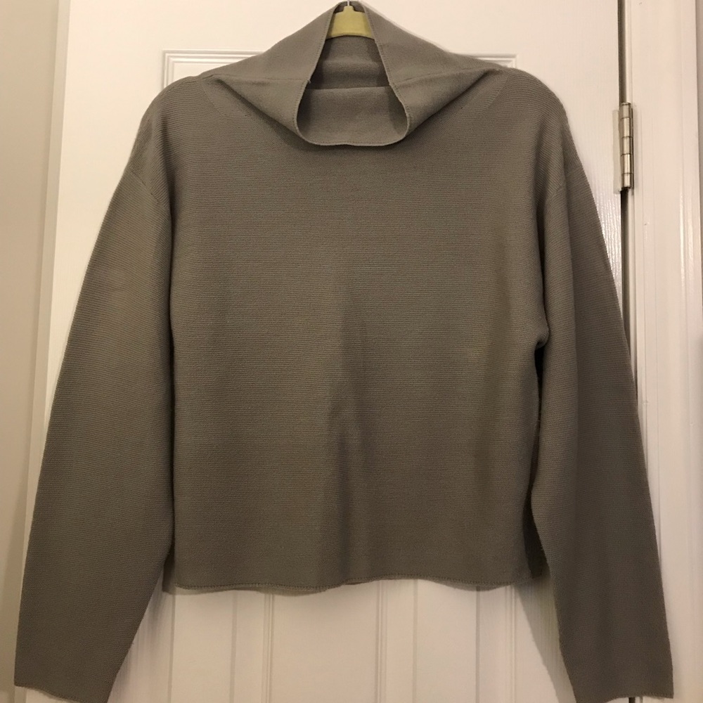 Grey cowl neck sweater